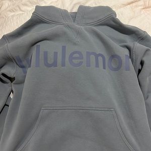 blue lululemon logo hoodie